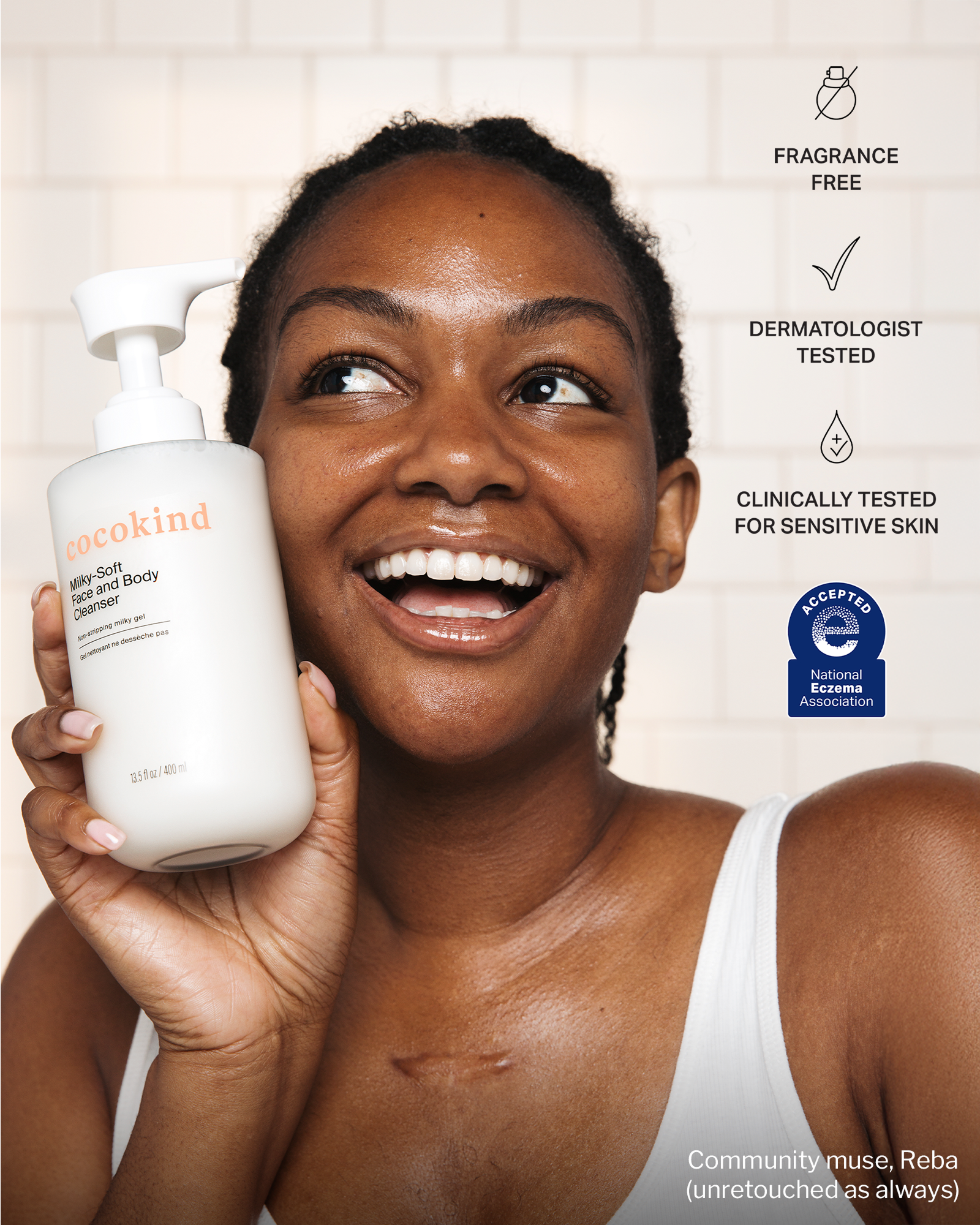 milky-soft face and body cleanser - cocokind