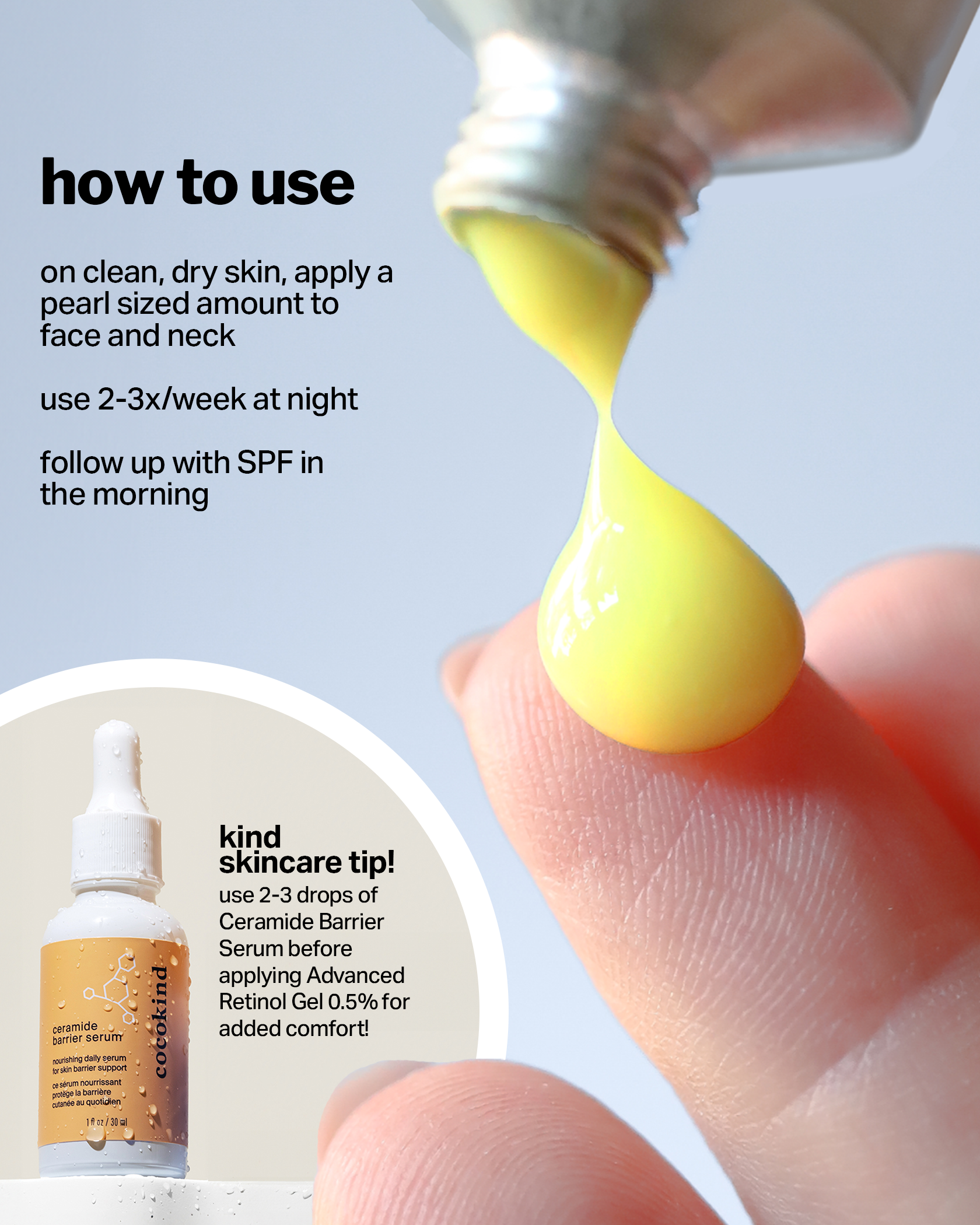 advanced retinol gel 0.5% - cocokind