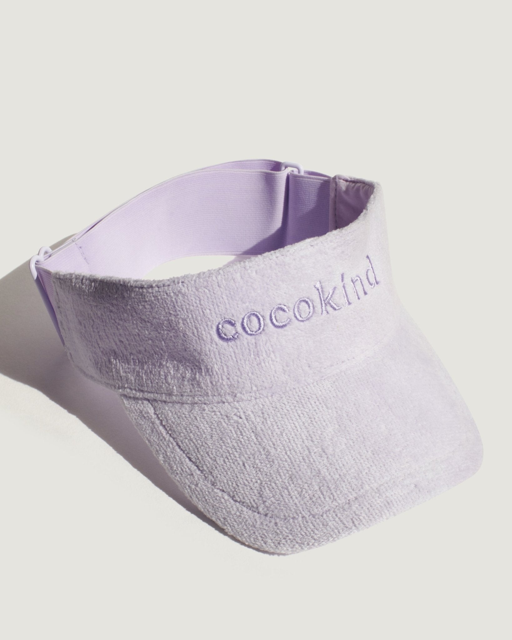 lilac terry cloth visor gift - cocokind